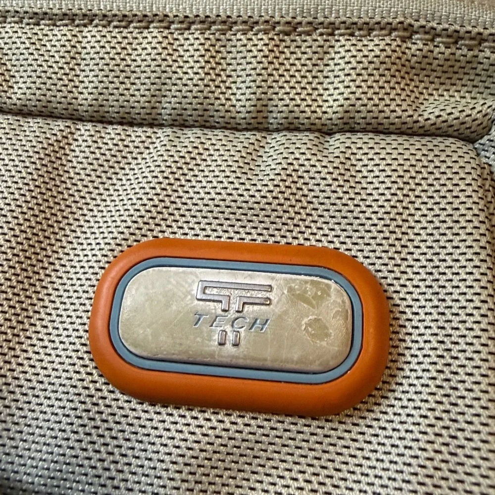 TUMI T-Tech Crossbody Messenger Bag Tan Orange Ballistic Nylon Tech Bag